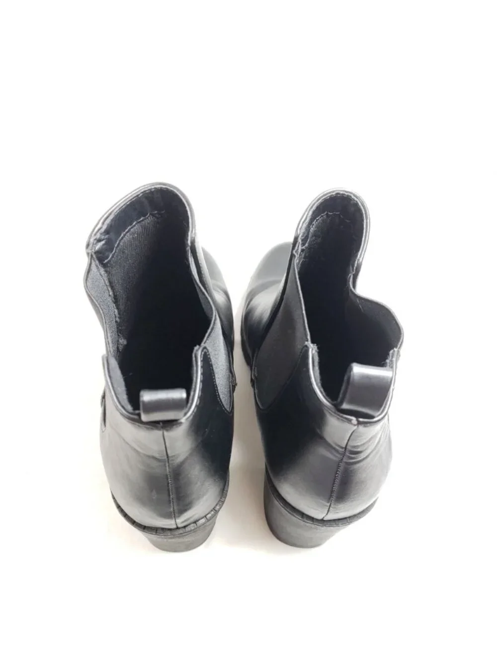 Womens Size 11 Black Chunky Heel Chelsea Ankle Boots All Man Made Material